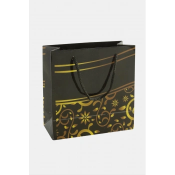 ÇOK SATAN 11*11 Çiçek Desenli İpli Karton Çanta 1 Adet