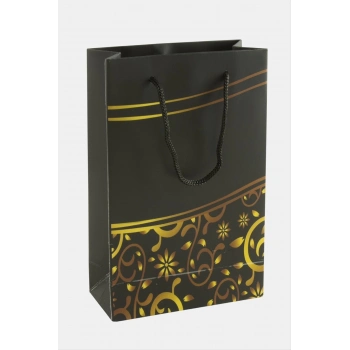 ÇOK SATAN 11*17 Çiçek Desenli İpli Karton Çanta 1 Adet