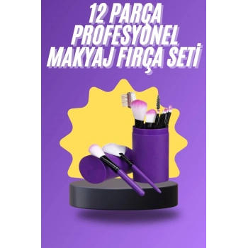 ÇOK SATAN 12 Parça Makyaj Fırça Seti Profesyonel Fondöten Allık Far Kontür Fırçası