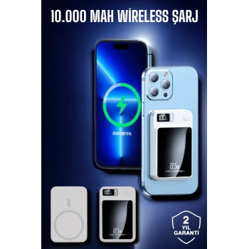 ÇOK SATAN 22.5W Magsafe Kablosuz Şarjlı Powerbank Dijital Ekran ve Hızlı Şarj