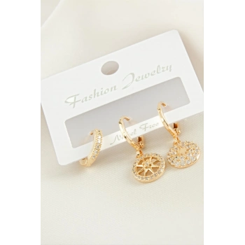 ÇOK SATAN 3 Adet Yıldız Zirkon Taşlı Küpe