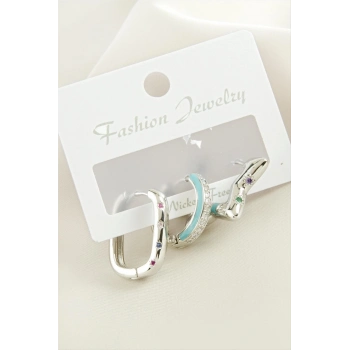 ÇOK SATAN 3 Adet Yıldız Zirkon Taşlı Küpe