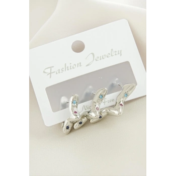 ÇOK SATAN 3 Adet Yıldız Zirkon Taşlı Küpe