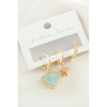 ÇOK SATAN 3 Adet Yıldız Zirkon Taşlı Küpe