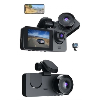 ÇOK SATAN 3 Kameralı 2 İnç 1080P Araç İçi Kamera Sürüş Kamerası CarPlay