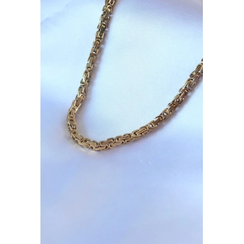 ÇOK SATAN 316L Çelik Gold Renk Kral Zincir Model Erkek Kolye