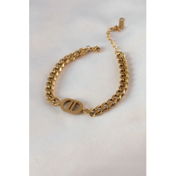 ÇOK SATAN 316L Çelik Gold Renk Zincir Model Kadın Bileklik