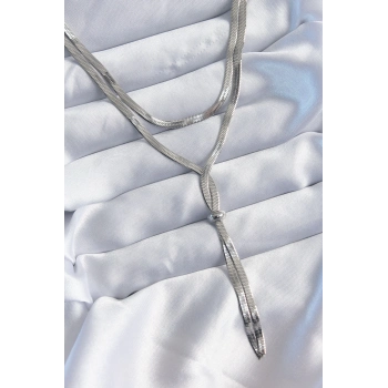 ÇOK SATAN 316L Çelik Gümüş Renk 2li İtalyan Zincir Asansör Model Kadın Kolye