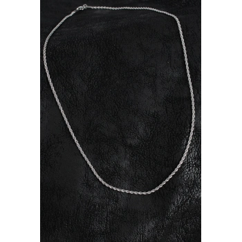 ÇOK SATAN 316L Çelik Halat Zincir Model Gümüş Renk Erkek Kolye