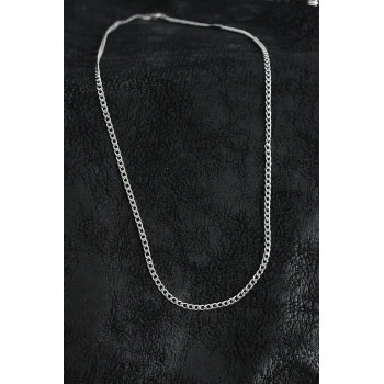ÇOK SATAN 316L Çelik İnce Klasik Zincir Model Gümüş Renk Erkek Kolye