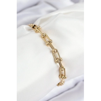 ÇOK SATAN 316L Çelik Tifany Zincir Model Gold Renk Kadın Bileklik
