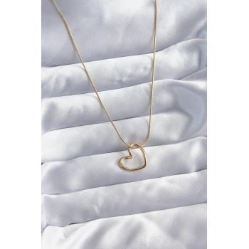 ÇOK SATAN 316L Çelik Zincir Gold Renk Kalp Model Kadın Kolye