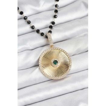 ÇOK SATAN 316L Çelik Zincir Kristal Boncuklu Kadın Kolye