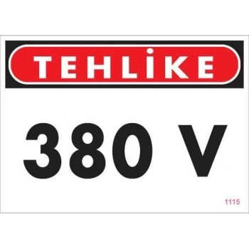 ÇOK SATAN 380 V Tehlike Uyarı Levhası 25x35 KOD:1115