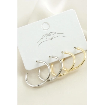 ÇOK SATAN 4 Adet Boru Halka Küpe