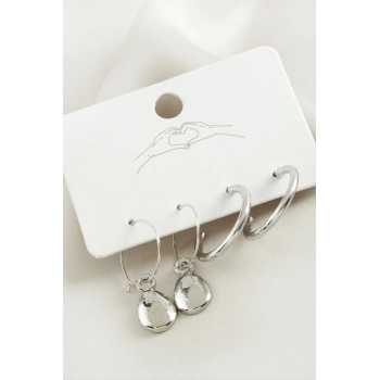 ÇOK SATAN 4 Adet Damla Halka Küpe