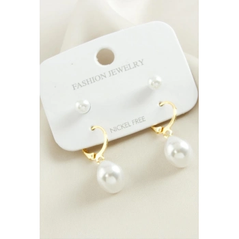 ÇOK SATAN 4 Adet Damla İnci Küpe