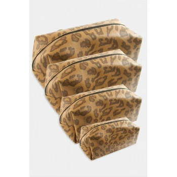 ÇOK SATAN 4 Adet El Tutmalı Makyaj Çantası