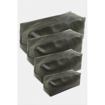 ÇOK SATAN 4 Adet El Tutmalı Makyaj Çantası