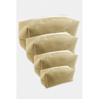 ÇOK SATAN 4 Adet El Tutmalı Makyaj Çantası