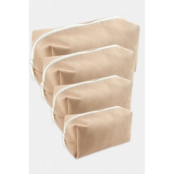 ÇOK SATAN 4 Adet El Tutmalı Makyaj Çantası