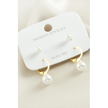 ÇOK SATAN 4 Adet Sallantılı İnci Küpe