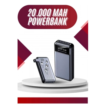 ÇOK SATAN 4 Çıkışlı 20.000 Mah Powerbank Uzun Pil Ömürlü Taşınabilir