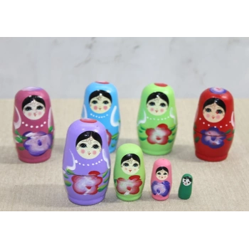 ÇOK SATAN 4lü Ahşap Matruşka