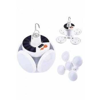 ÇOK SATAN 5 Kanatlı Bahçe Aydınlatma Led Askılı Solar Güneş Enerji Usb Sarjlı