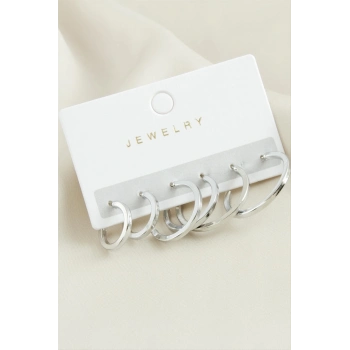 ÇOK SATAN 6 Adet Ezme Halka Küpe