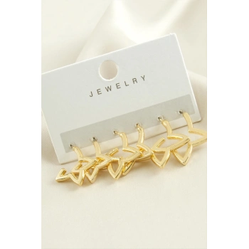 ÇOK SATAN 6 Adet Yıldız Metal Küpe