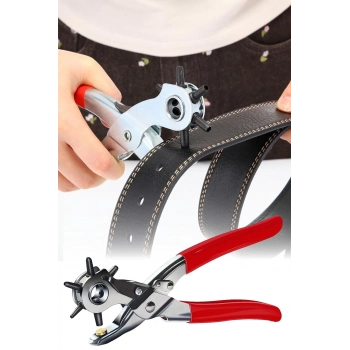 ÇOK SATAN 6 Farklı Uçlu Kemer Delme Pensesi Deri Kemer ve Kumaş İçin Ayarlanabilir Delik Açıcı El Aleti