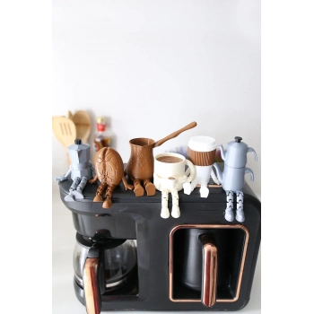 ÇOK SATAN 6lı Ayaklı Kahve Seti - Moka Pot - Kahve Tanesi - Çaydanlık - Cezve - Kahve Bardağı - Bardak