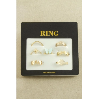 ÇOK SATAN 7 Adet Kelebek Lüks Eklem Yüzük