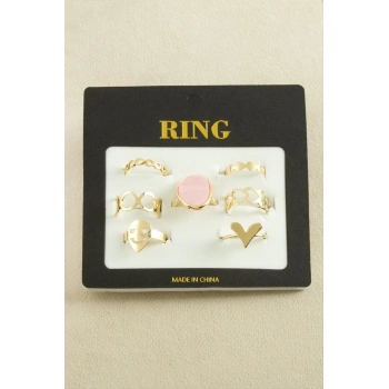 ÇOK SATAN 7 Adet Oval Lüks Eklem Yüzük