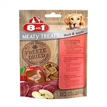 ÇOK SATAN 8 in 1 Freeze Dried Tahılsız Kurutulmuş Ördek ve Elmalı Köpek Ödül Maması 50 Gr