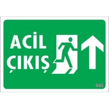 ÇOK SATAN Acil Çıkış Uyarı Levhası 17,5x25 KOD:943