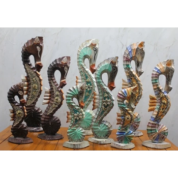 ÇOK SATAN Ahşap 3lü Denizatı Kumlu