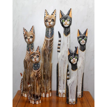 ÇOK SATAN Ahşap 3lü Kedi Seti 1 Metre Model 3