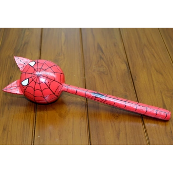 ÇOK SATAN Ahşap Kedili Spiderman Marakas Tekli