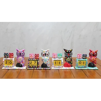 ÇOK SATAN Ahşap Tekli Baykuş Takvim