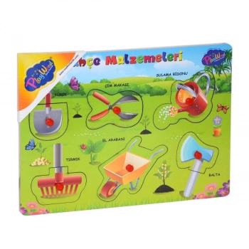 ÇOK SATAN Ahşap Tutmalı Bahçe Malzemeleri Puzzle