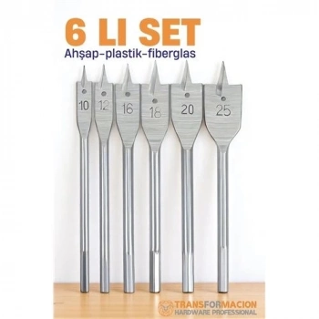 ÇOK SATAN Ahşap Yaprak Matkap Ucu Seti - Plastik Fiberglas Ahşap Delik Açma Panç Seti