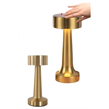 ÇOK SATAN Altın Rengi Masa ve Gece Lambası Dokunmatik Şarjlı Masa Lambası