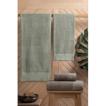 ÇOK SATAN Altınbaşak Bambi Banyo Seti Koyu Bej Yeşil