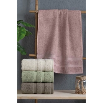 ÇOK SATAN Altınbaşak Jakarlı 4´lü 50x90 El Havlusu Nori