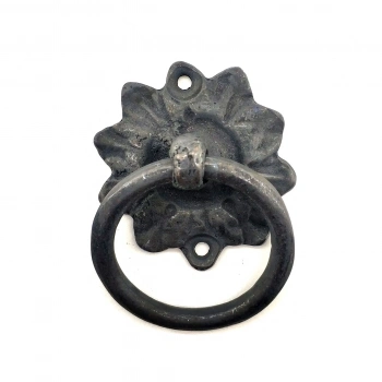 ÇOK SATAN Antika Tarz Dekoratif Pirinç Çiçek Mobilya Kulbu, Kapı Kilit Halkası - 50mm, Oksit