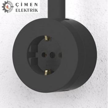 ÇOK SATAN Antrasit Topraklı Priz Sıva Üstü