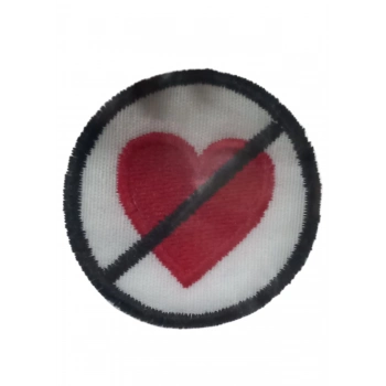 ÇOK SATAN Aplike Ütü İle Yapışan Kalp Girilmez Arma 3 cm