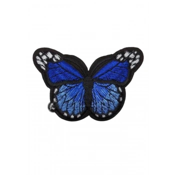 ÇOK SATAN Aplike Ütü İle Yapışan Kelebek Lacivert Arma 7x5 cm